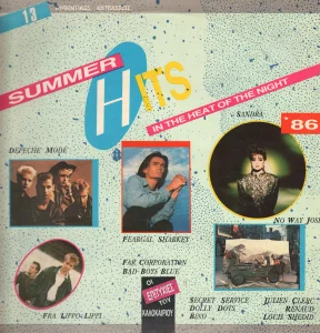 1986, 
"Summer Hits, in the heat of the night", 
Virgin Grèce,
Renaud : "Miss Maggie", 
version promo ("sample not for sale" inscrit sur le label).
VG 50180.