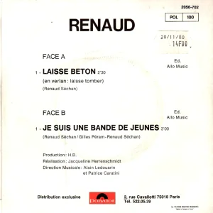 Logo POLYDOR rouge en bas au milieu.