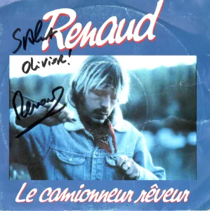 1987, 
"Le camionneur rêveur" (Renaud) / "L'enfant de la tour" (Julien Picard)", 
1740817 PM 102.
Produit par Anne Morel pour la Croix-Rouge française, EMIO Pathé Marconi S.A.
Deux versions :
Avec l'autocollant CPA promotion au verso.
Sans l'autocollant.