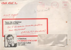 L'enveloppe d'envoi.