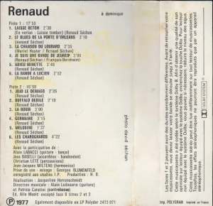 Sans écriture tranche, Imp. POLYGRAM Imprimé en France.