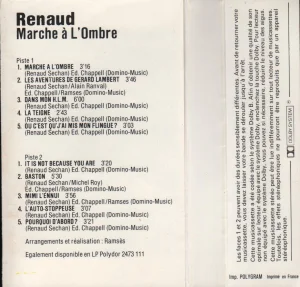 Sans écriture tranche, Imp. POLYGRAM Imprimé en France.