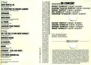 Écriture tranche, Imp. POLYGRAM Imprimé en France.