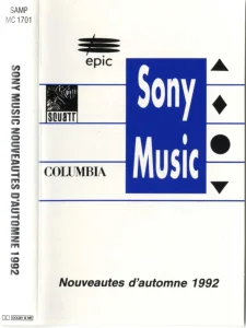 1992,
"Sony Music, nouveautés d'automne 1992",
Les Enfoirés : "Chanson pour l'Auvergnat".
SAMP MC 1701.