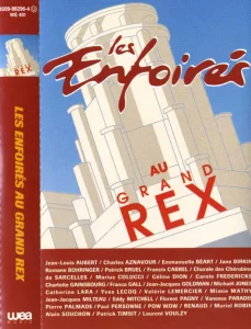 1994,
"Les Enfoirés au Grand Rex",

1) 4509-98296-4 WE 491, pressage français.
2) 99 82964, pressage canadien.
3) 4509-98296-4, pressage coréen.