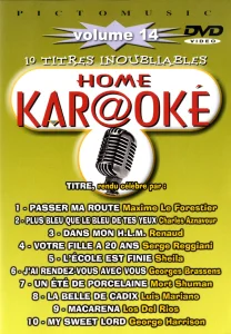 2001,
"Home karaoké volume 14",
Renaud : "Dans mon H.L.M.",
3070487 WAG 404,
Picto Music, Wagram.