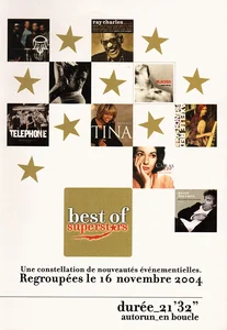 2004,
"Best of superstars",
Renaud : "Mon film sur moi et mes chansons préférées de moi".
DVD promo Virgin France.