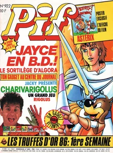 1986,
"Pif gadget N°922",
Renaud, 4 pages de jeux.