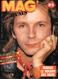 Mai 1984,
"Mag' jeunes N°8",
Renaud, le rocker des mers,
3 pages.