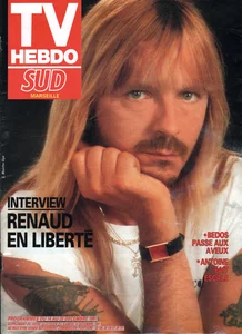 Octobre 1991,
"TV hebdo sud Marseille, supplément au quotidien",
Renaud sème des cailloux,
1 page.