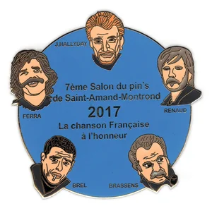 2007,
le salon du pin's de Sain-Amand-Montrond,
version bleue avec faute à "Ferrat".