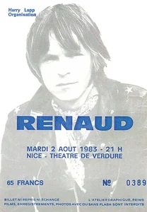 Août 1983,
version RENAUD écrit en bleu et en majuscules.