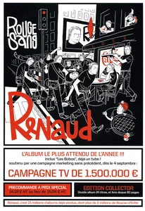 2006,
"Rouge sang",
campagne publicitaire pour l'album,
se déplie en 6 parties pour former un poster géant,
en papier glacé.