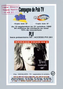 1989,
"Visage pâle",
publicité pour le CD,
recto/verso en papier glacé.