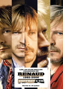 2006,
coffret 5 CDs "100 chansons - 1985-2006",
publicité pour ce coffret et la sortie de "Rouge sang",
en livret s'ouvrant sur la longueur,
en papier cartonné (15 X 1 cm).