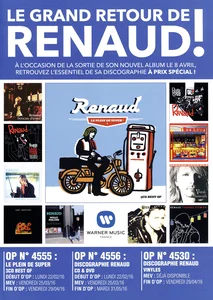 2010,
"Le plein de super",
publicité pour différents albums, live, compilations, tournées 
en CDs, en DVDs et vinyles
en livret s'ouvrant sur la longueur,
en papier glacé.