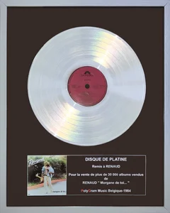 1984, Morgane de toi,
30 000 albums vendus en Belgique.
Disque de Platine.