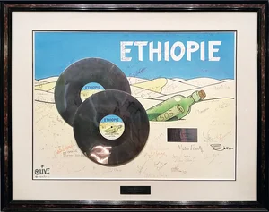 1985, 
Étiopie,
pour l'auteur de la chanson (Renaud).