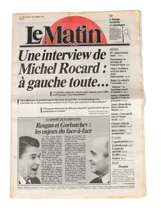 Décembre 1987,
"Le matin de Paris N°3346",
publicité offerte par la Chetron sauvage à son président préféré, 
TONTON LAISSE PAS BETON!
Le recto.