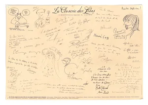 Set de table de la Closerie des Lilas.