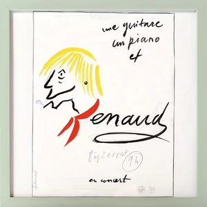 Étude d'affiche pour "Une guitare, un piano et Renaud".