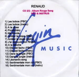 CD promo,
Version PBO et version instrumentale,
11 titres.