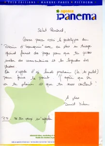 "Putain de bouquin",
lettre explicative...