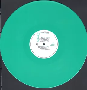 Le vinyle turquoise.