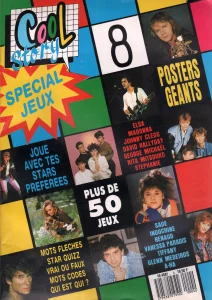 1988,
"Cool story, spécial jeux",
Renaud en poster géant.
