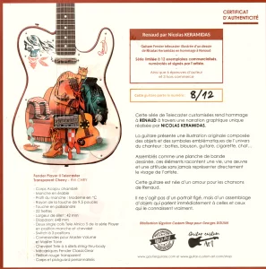 Le certificat d'authenticité, le verso.